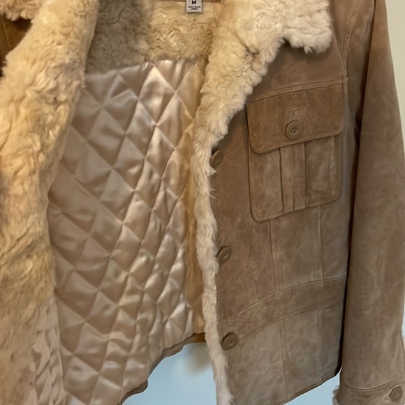 Wilson Leather Maxima Tan Suede Leather Jacket - Picture 6 of 8